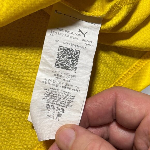 Puma Borussia Dortmund Yellow & Black Soccer Jersey 17 2XL - Picture 8 of 9
